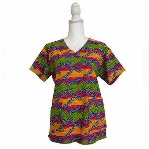 Nestle Laffy Taffy Multicolor Nursing Medical Scrub Top Women’s Medium
